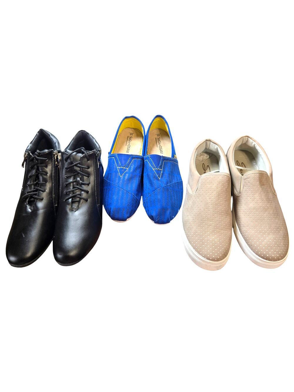 Angel Steps + More Size10 Comfort Slip Ons  Women's Lot of 3 Pairs Bulk Shoes